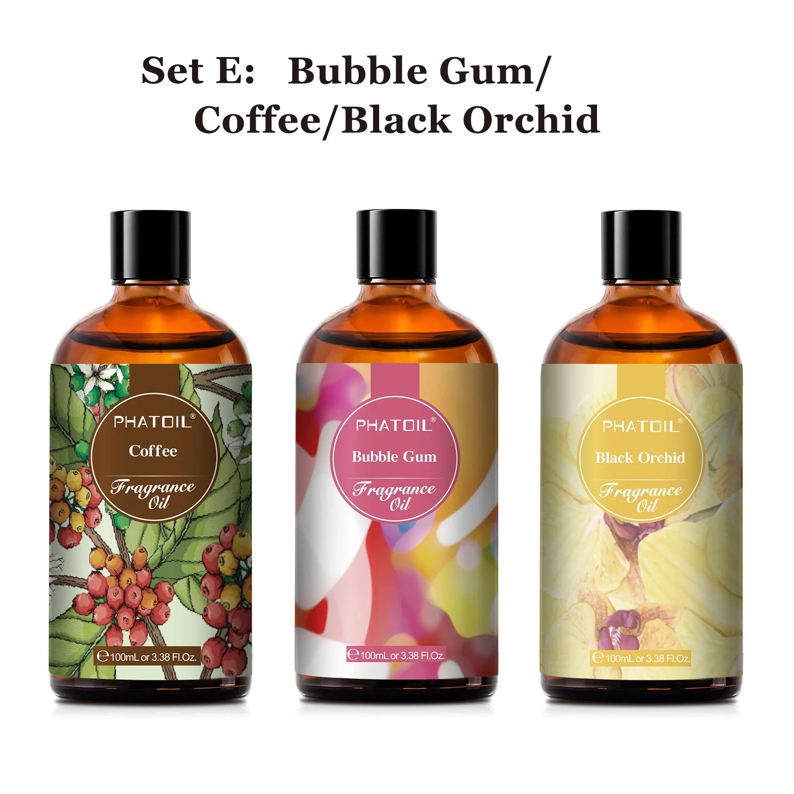 PHATOIL 100ml Aroma Fragrance Oil Fresh Linen Bubble Gum Baby Powder Angel Aromatherapy Essential Oils For Skin Candle Making