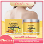 Turmeric Exfoliating Body Scrub Brightening Deeply Cleansing Dead Skin Removal Improve Dullness Refreshing Smoothing Body Scrub