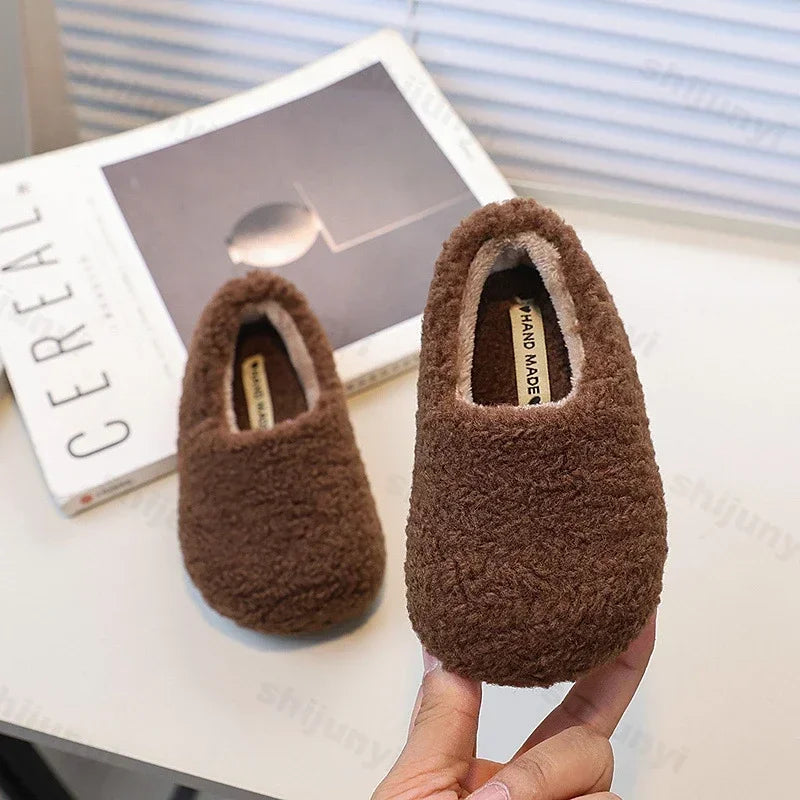 Cozy Little Cotton Slippers for Kids – Unisex House Shoes