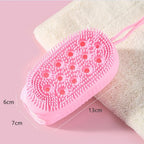Silicone Body Scrubber Shower Exfoliating Scrub Sponge Bubble Bath Brush Massager Skin Cleaner Cleaning Pad Bathroom Accessories
