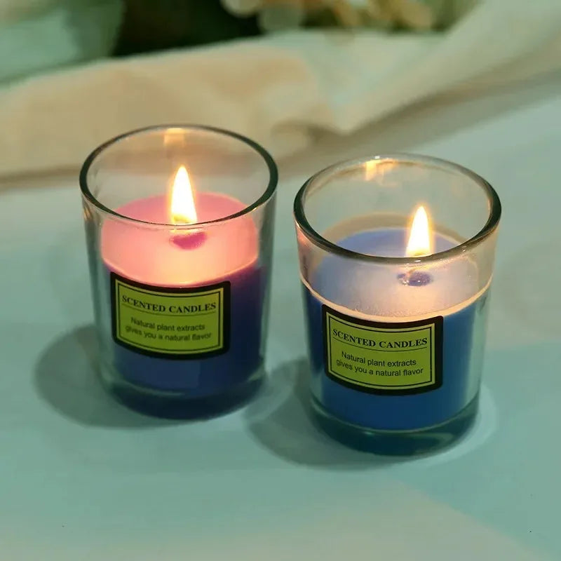 Plant wax scented candle gift box soybean candle glass cup scented candle indoor smokeless Hotel fragrance