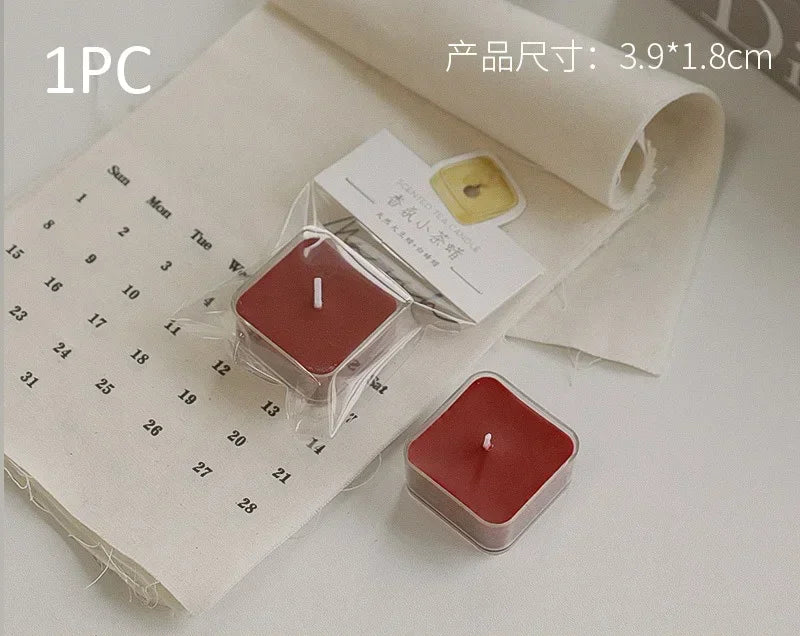 Square Candle Tea Light Scented Candle Aromatherapy Soy Wax Candles Wedding Birthday Candle Party Home Decoration