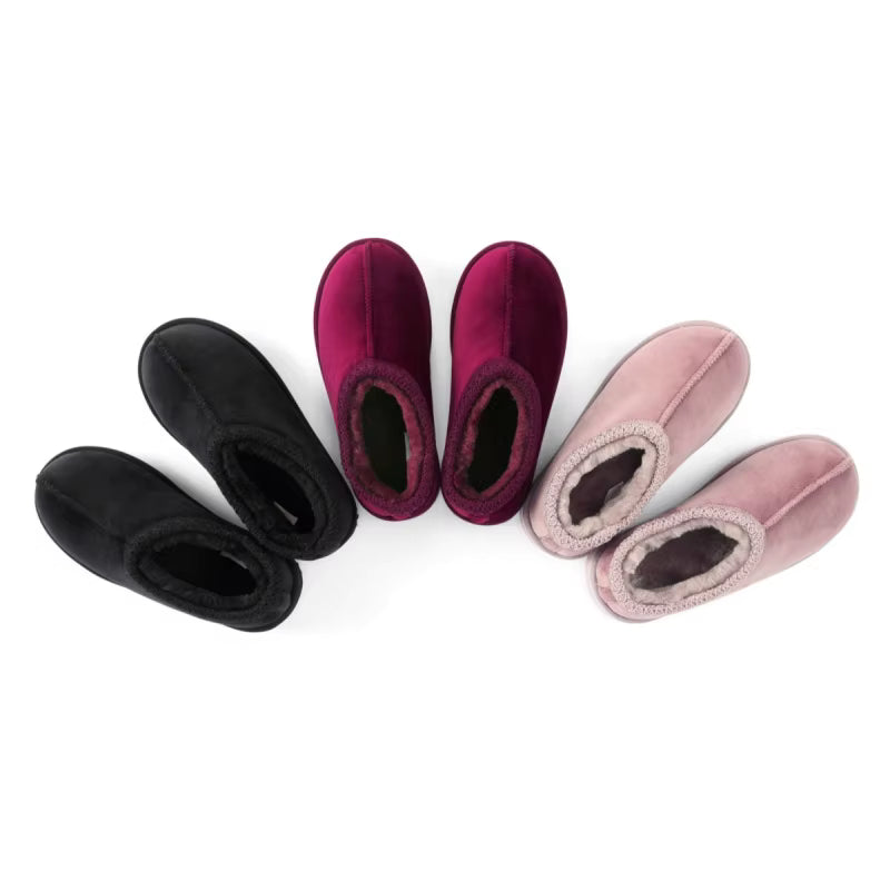 Cozy Winter Velour Slippers for Kids – Unisex House Shoes