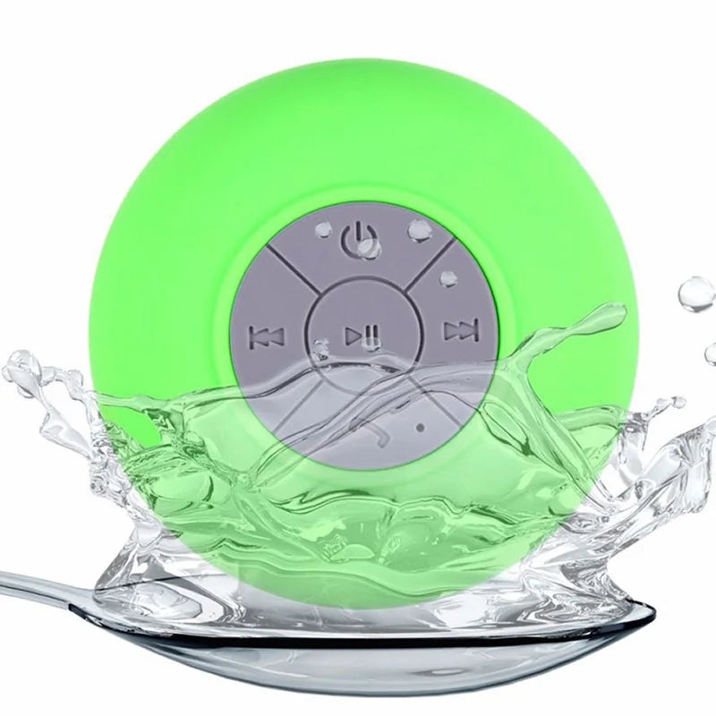 Wireless Bluetooth Speaker Audio Waterproof Easy-Access Control Buttons Music Player for Office Car Home Shower