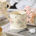 European Light Luxury Floral Mug High Value Retro Home Coffee Cup Ins Style Gold Afternoon Tea Ceramic Cups