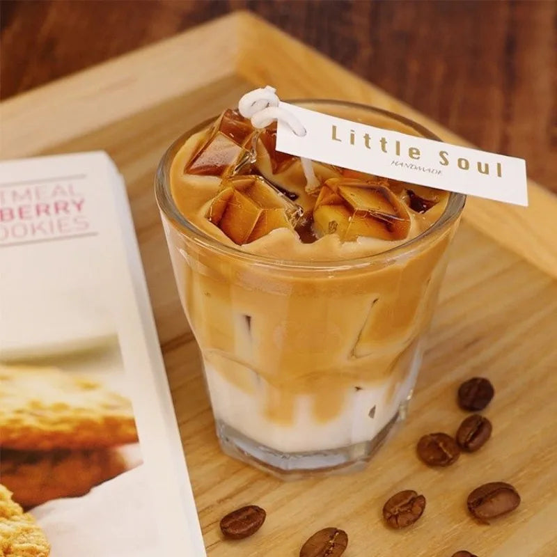 Iced Coffee Scented Candle Realistic Drink Shape Aromatherapy Cup Candle Handmade Cafe Style Home Decor Relaxing Gift