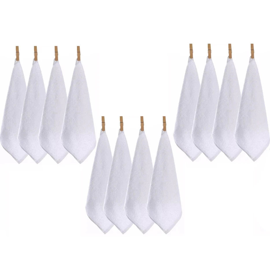 4/8pcs Cotton Wash Cloth, Luxurious Soft, 11.81 x 11.81 inch Ultra Absorbent, Machine Washable Washcloths, White