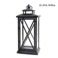 Large Glass Candle Holders Wedding Decorations Garden Black European Lamp Retro Iron Candle Holder Centerpieces Metal Lantern