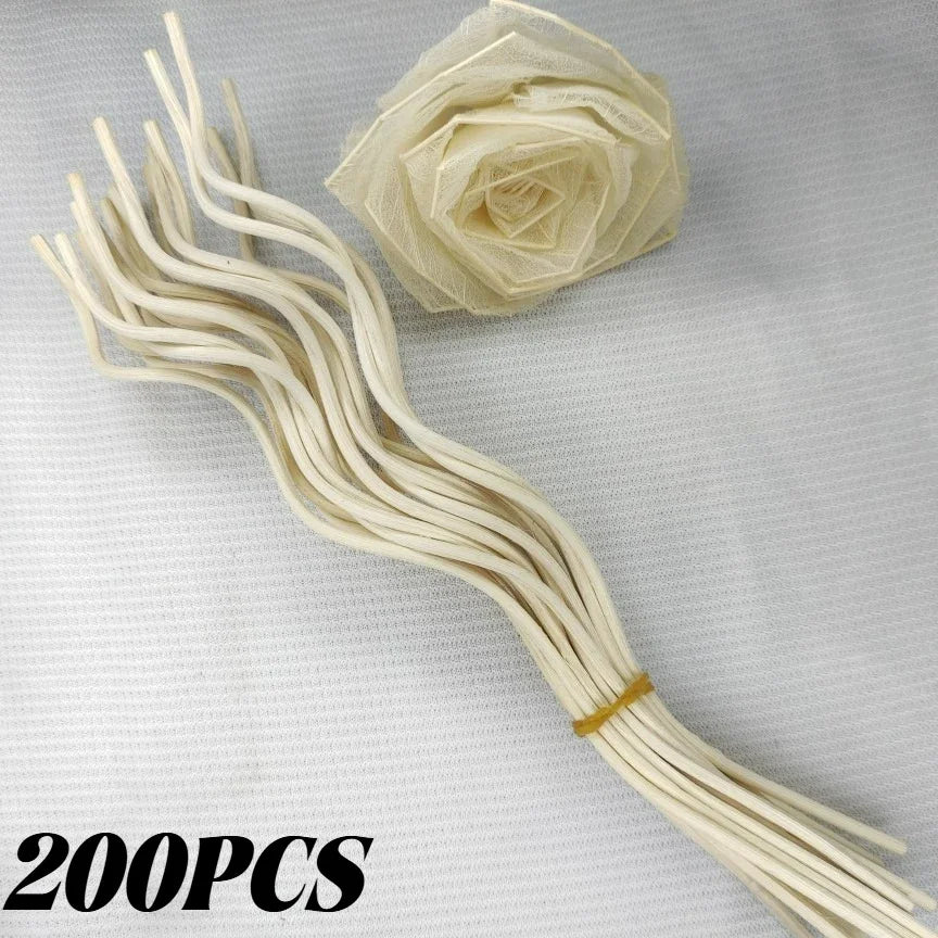 10/200PCS Reed Diffuser Sticks Long Wavy Rattan Reed Fragrance Rods Air Freshener Odor Removal for Home Decor Fragrance Sticks