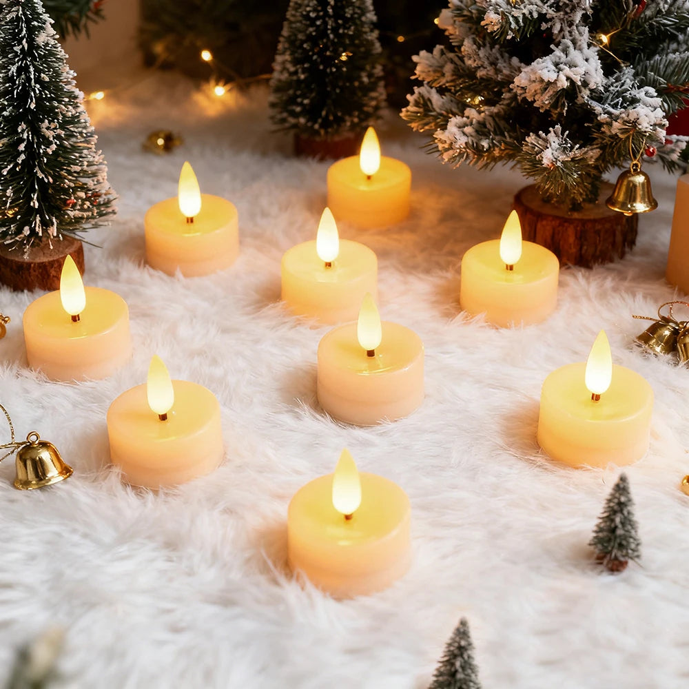 12pcs Tea Lights Candles, LED Flameless Flickering Electric Candle lamp Tea Lights for Wedding,Christmas Celebrations Decoration