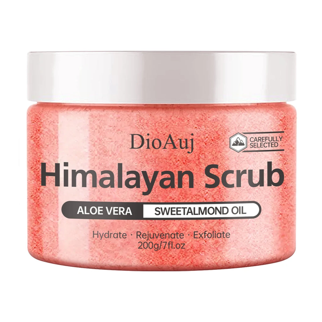 Himalayan Salt Body Scrub - Natural exfoliating salts and soufflé for body and face help nourish, smooth, supple skin for a bath