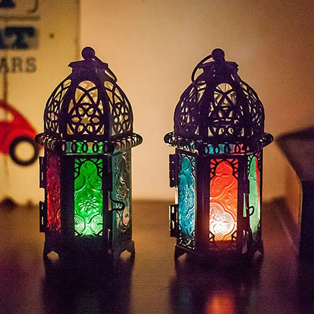 Creative Classical Moroccan Wedding Vintage Wind Lamp European Candle Holders Home Decor Candlestick Candle Lantern