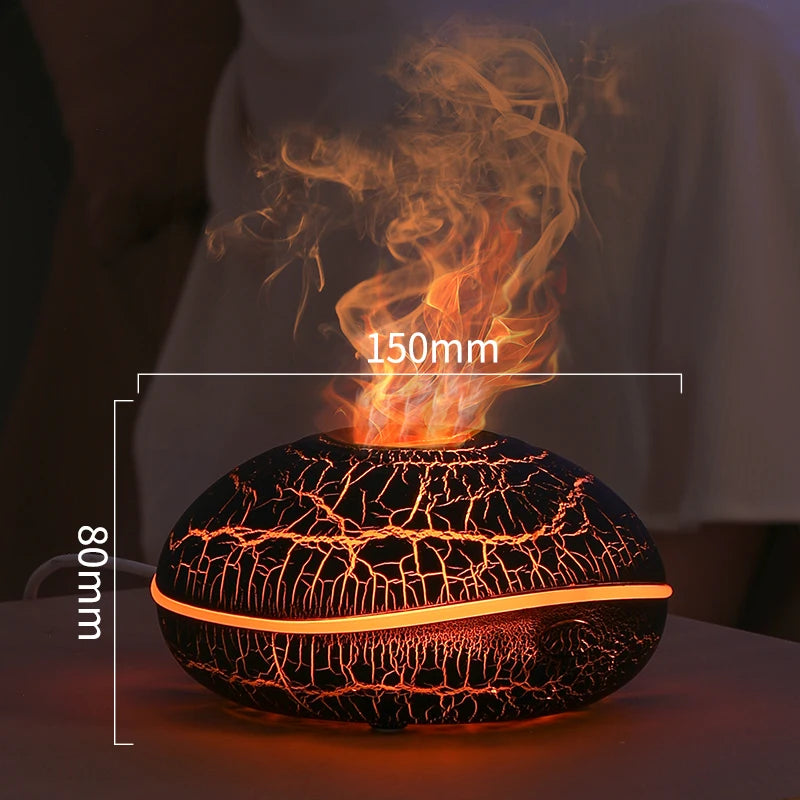 Air Humidifier Aromatherapy Essential Oil Diffuser Wood Grain 200ml Ultrasonic Remote Control 7 Color Lights For Home Bedroom