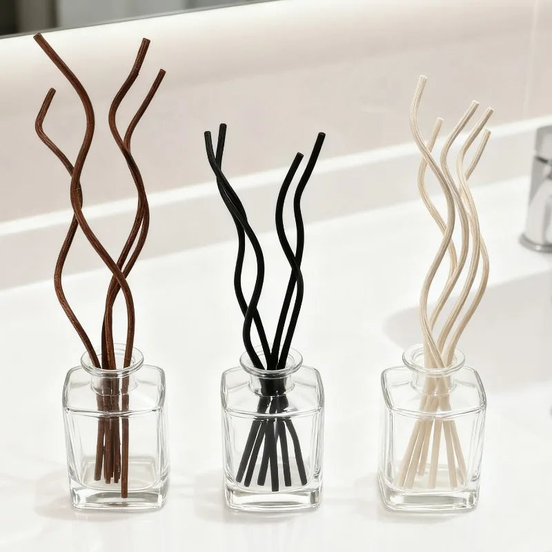 10/200PCS Reed Diffuser Sticks Long Wavy Rattan Reed Fragrance Rods Air Freshener Odor Removal for Home Decor Fragrance Sticks