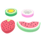 4 Pcs Fruit Bath Sponge Lovely Baby Shower Gel Head Kids Scrubbers Shaped Miss Childrens Bombs Bushing