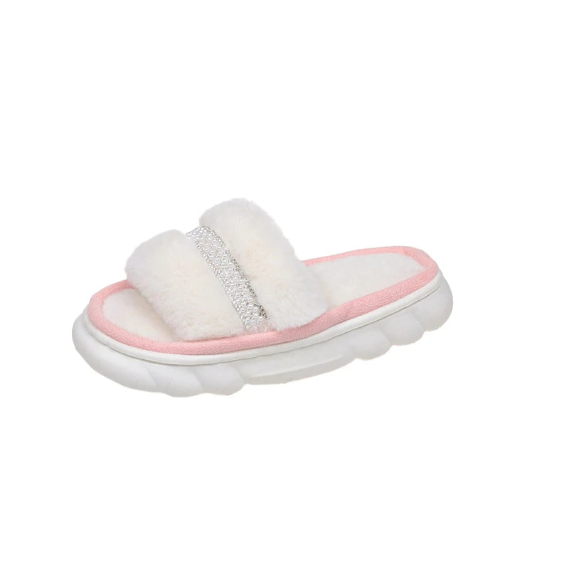 Cozy Cotton-Lined Opened Toe Slippers for Kids