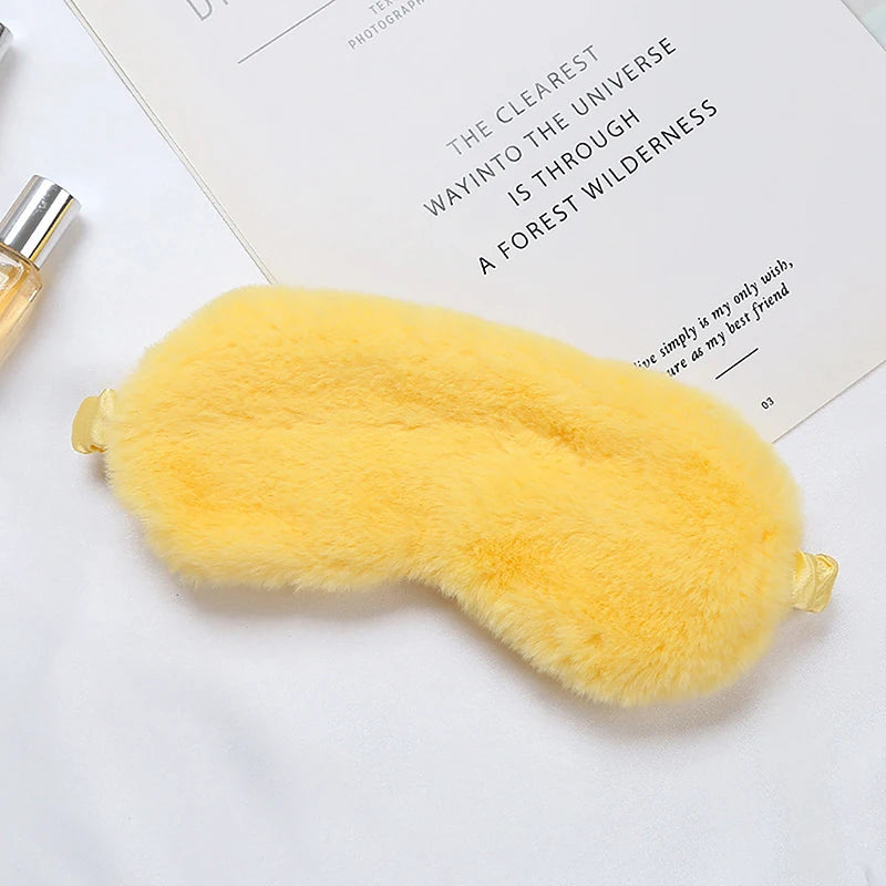 1Pcs Proof Night Eye Cover Silk Eye Patches Health Care Plush Sleep Eye Mask for Adults Soft Skin-Friendly Light