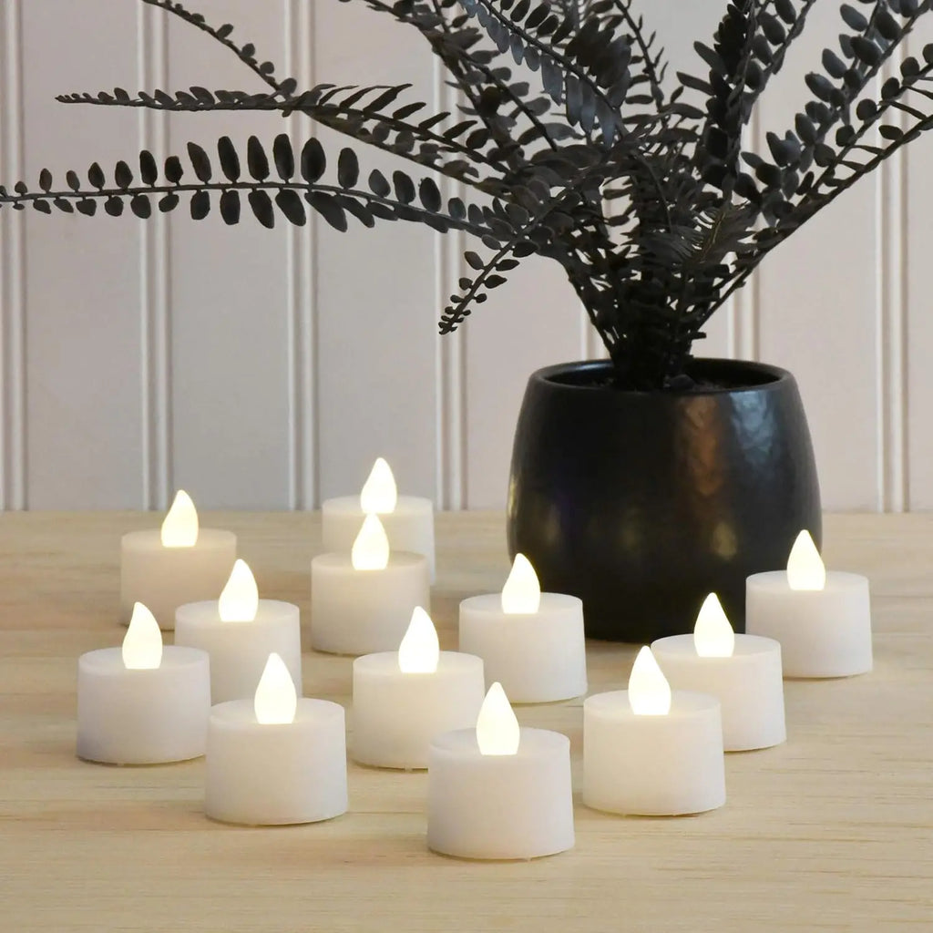 6/12pcs Flameless LED Candle Creative wishing Led Tea Light Warm White Flameless Candle Halloween Christmas Decor Candle Light