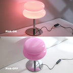 Macaroon Glass Table Lamp Dimming Bedroom Bedside Study Reading Led Night Light Home Decor Atmosphere Lamps Stained Desk Lamp