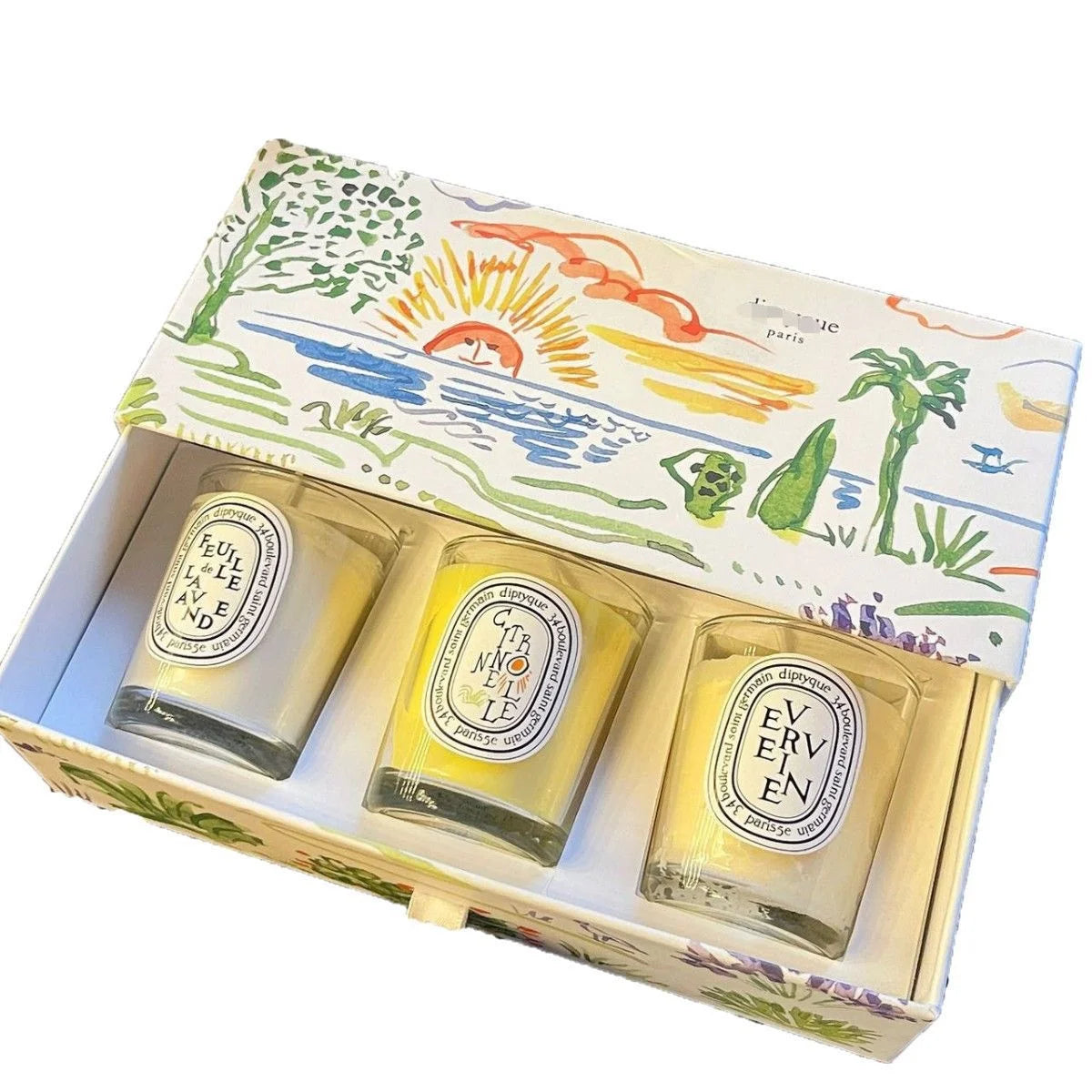 Scented Candle Gift Set Lavender Lemongrass Verbena Luxury Aromatherapy Candle Box Birthday Friendship Present Home Decoration