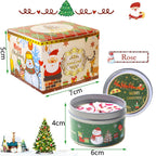 Scented Candle Set Gift DIY Smokeless Plant Aromatherapy Candles Dried Floral Tin Box Home Bedroom Xmas Party Decor Supplies