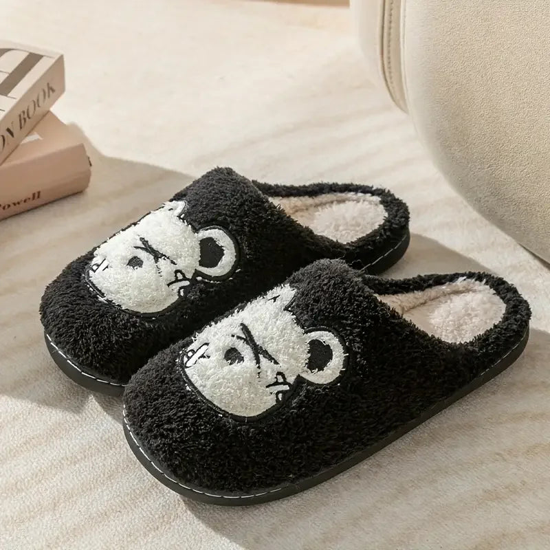 Cute Cozy Bear Slippers for Men – Warm Winter House Shoes