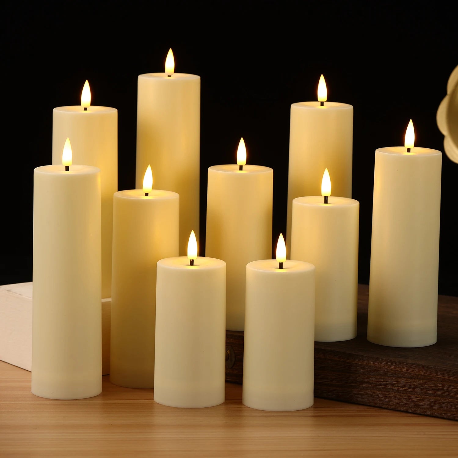 12pcs Flameless Candle Light Waterproof LED Flickering Candles Tea Lights with Remote Timer Wedding Birthday Decor Fake Candles