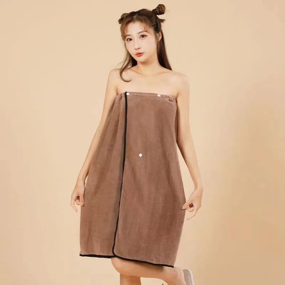 Beach Towel Microfiber Lady Bathrobe Cartoon Soft Wrap Shower Skirt Comfortable Thickened Spa Bathrobes Home