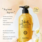 500ml24KPure Gold Body Wash Clean Long Lasting Fragrance Bath Foam Foam Bath Liquid Body Wash Shampoo Moisture Skin Clean