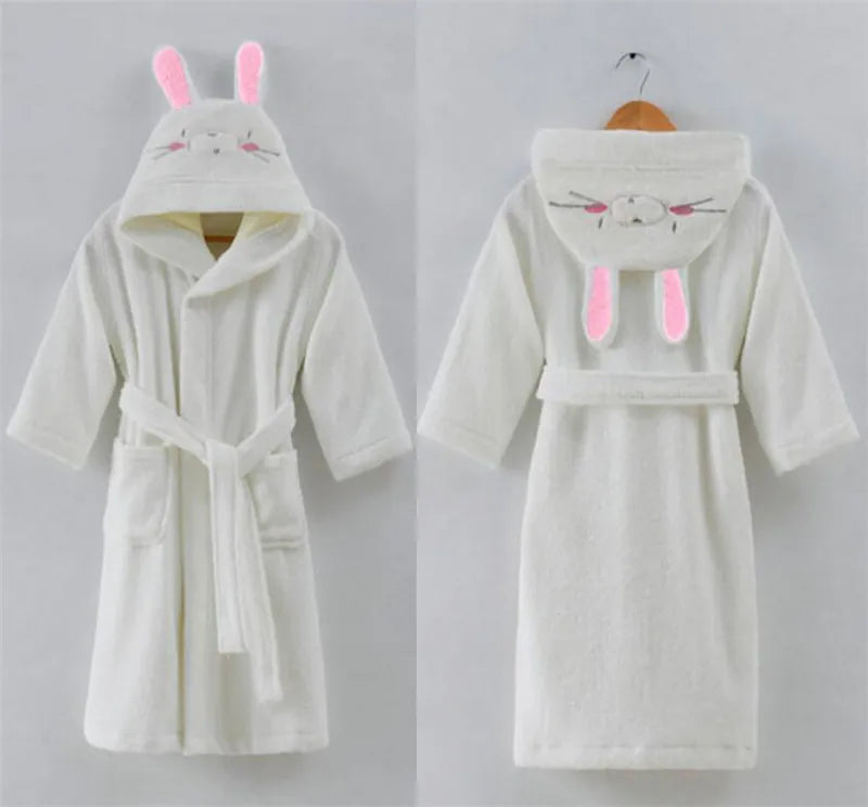 37 Design Cotton Kids Hooded Bathrobe For Girl Sleepwear Robe Boy Cotton Terry Bathrobe Baby Pajamas Bath Robe Children Bathrobe