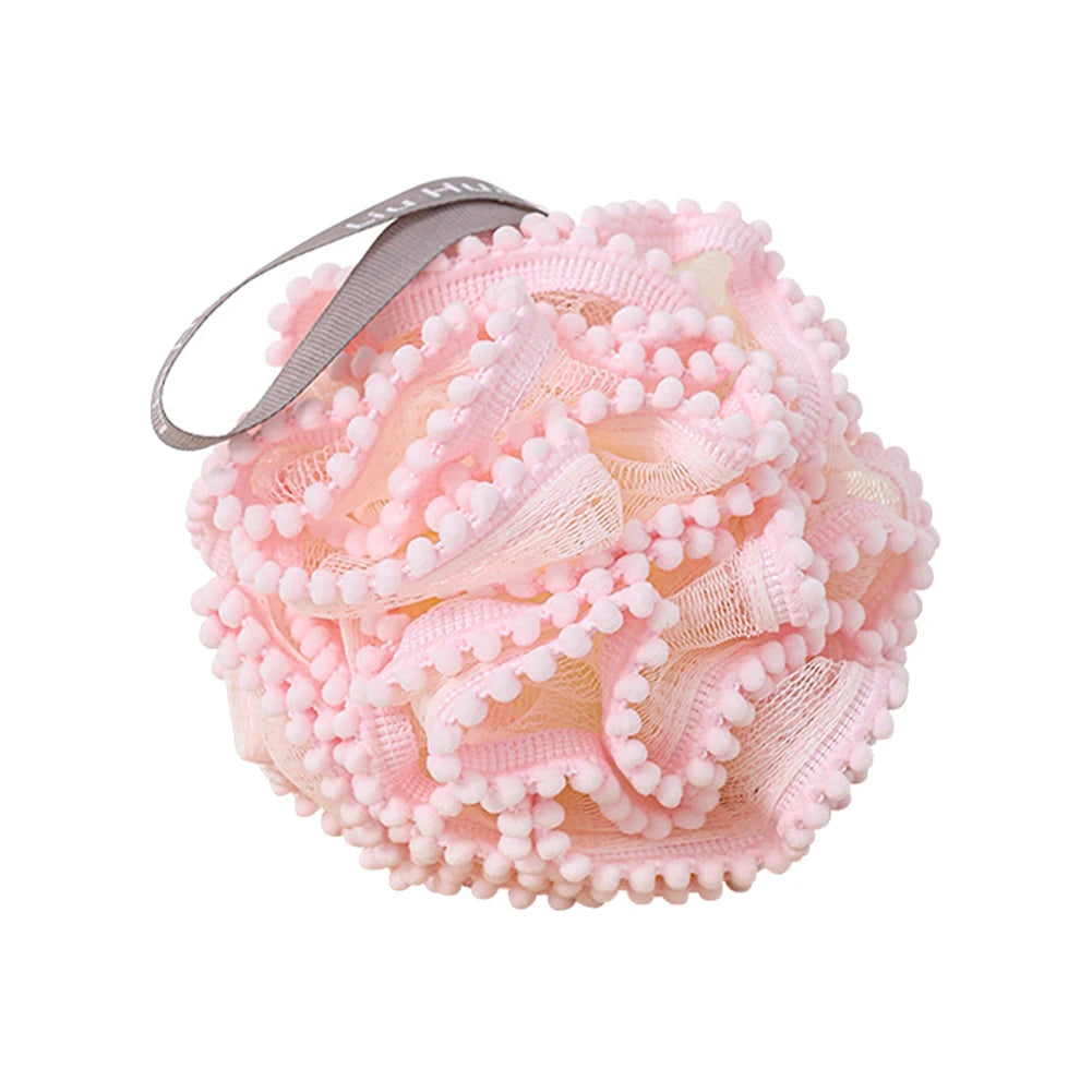 Soft Mesh Bath Sponge Balls Skin Cleaning Brush Shower Puff Body Cleaner Exfoliating Scrubbers Bath Flower Bathing Accessories