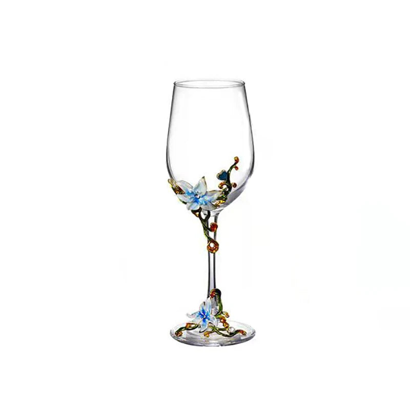 Creative Enamel Crystal Goblet Glasses for Champagne Glass Luxury Glass Cups Glasses of Wine Wineglass Vintage Drinking Cup Set