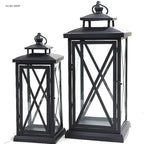 Windproof Lantern Glass Candle Holders Metal Large Black Wedding Modern Design Moroccan Candlestick Decoracion Hogar Home Decor