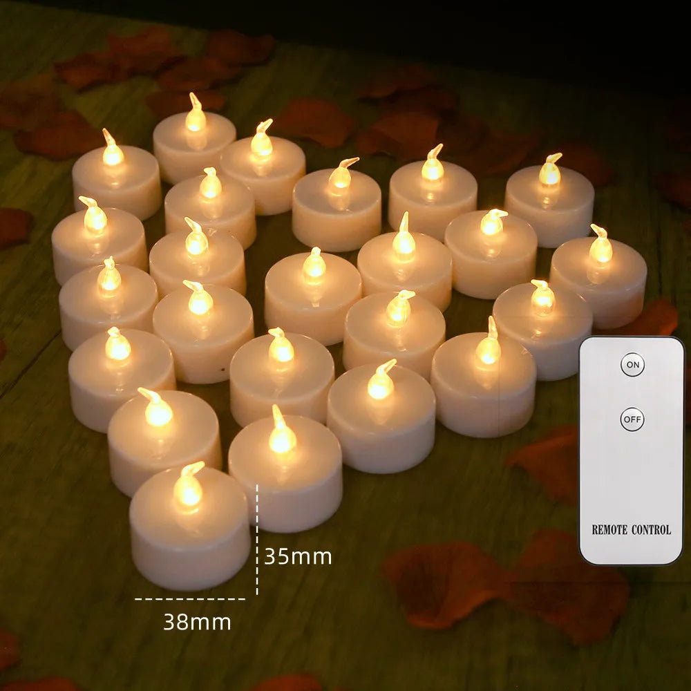 Flameless Tea Light Candles Battery Operated Votive LED Tealights with Paper Lampshade for Wedding Valentine Halloween Christmas