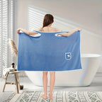 1 Piece Oversized Wearable Bath Towel - Super Soft Bath Towel Skirt with Pockets, Quick Drying and Absorbent, Bow Trim, Women's