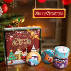 1 Box of 6 Tin Can Candle Set Soy Wax Essential Oil Dried Floral Scented Candle Gift Set Wedding Birthday Gift Home Decoration