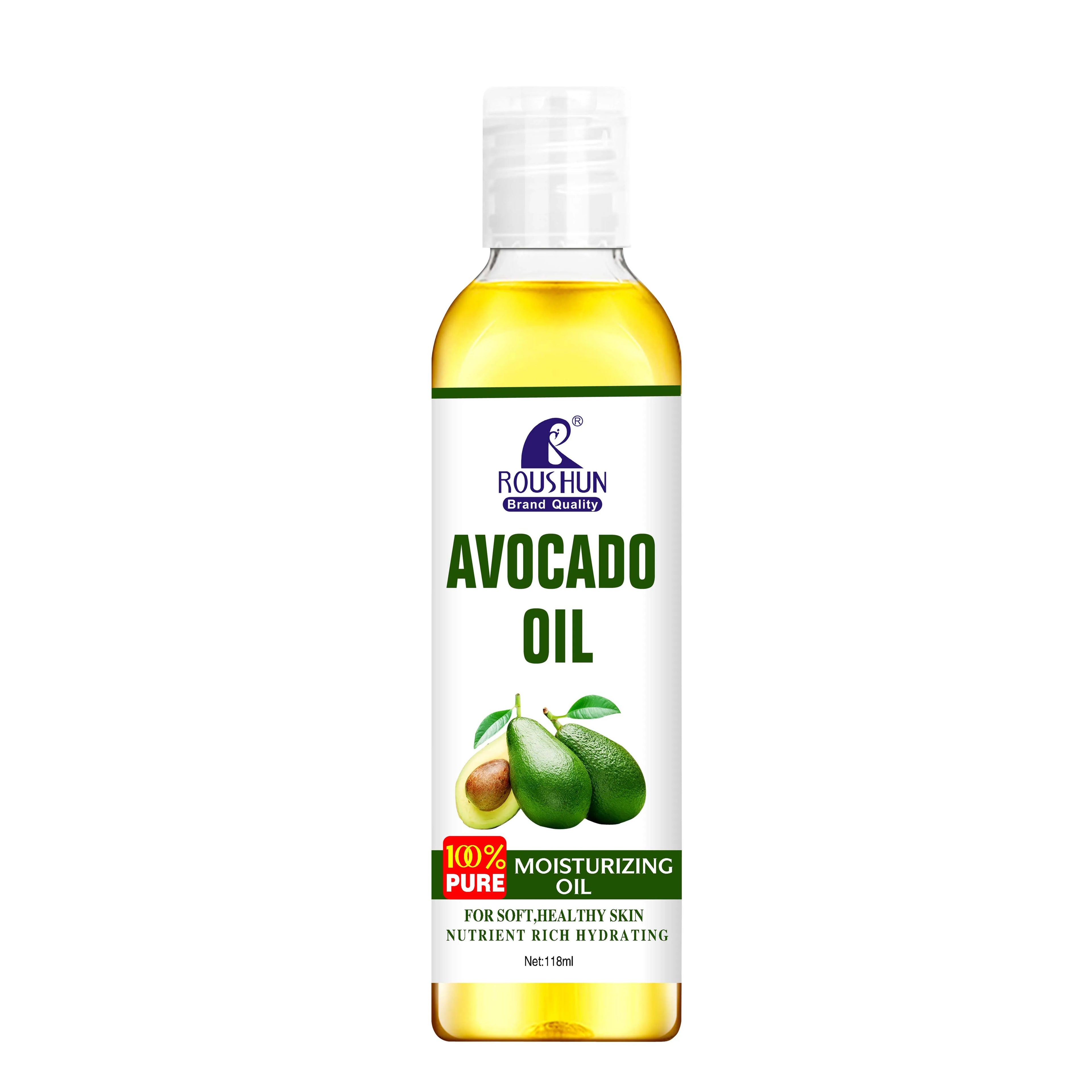 118ml Avocado Body Oil Moisturizing and Nourishing Skin Large Capacity Full Body Essential Oil for Body, Face, Hand, Lip, Eye，