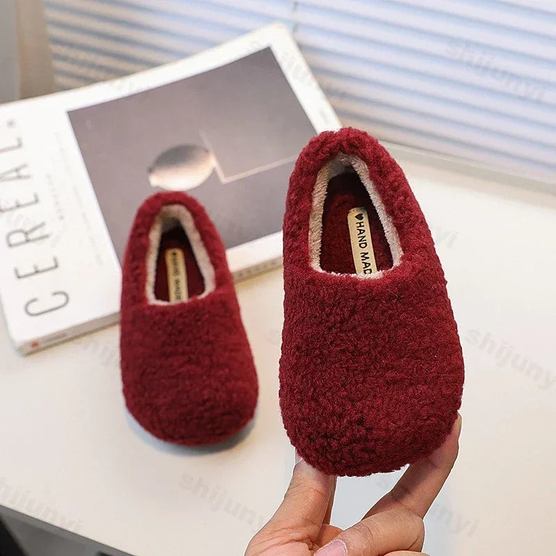 Cozy Little Cotton Slippers for Kids – Unisex House Shoes