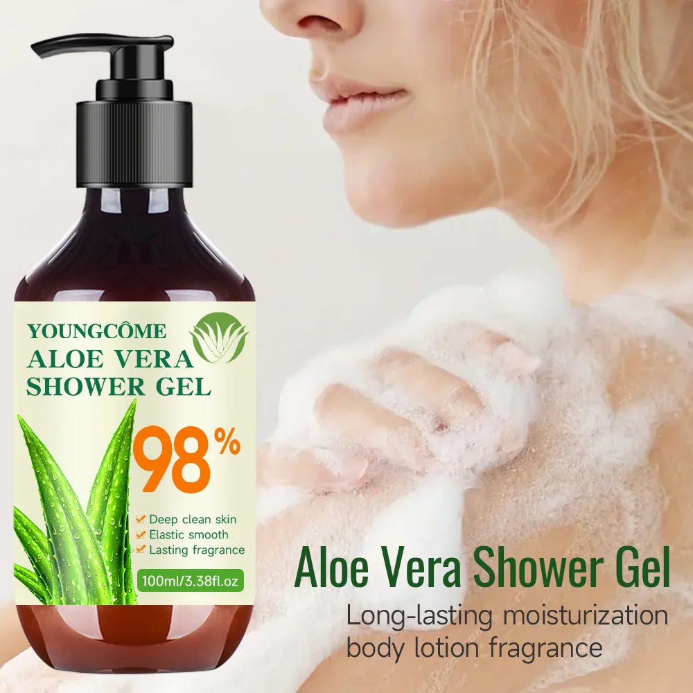 Aloe Vera Moisturizing Shower Gel,suitable for all skin types,Deep cleans pores,Improves the texture of skin Moisturizing Smooth