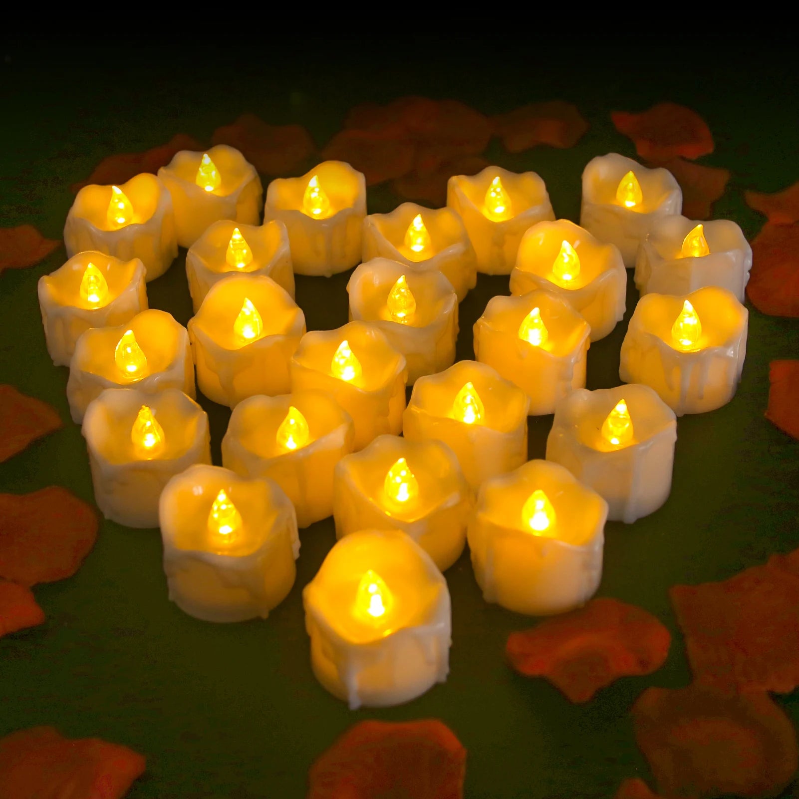 LED Candles 24/12 Pack Flameless Flickering Tea Light Warm White Candle for Party Wedding Birthday Christmas Gifts Home Decor