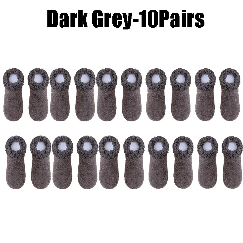 Fireside Fleece Slipper Socks Non-Slip Thermal Footwear with Plush Lining for Cozy Evenings Winter Home Comfort