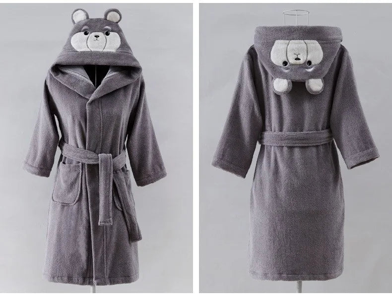 37 Design Cotton Kids Hooded Bathrobe For Girl Sleepwear Robe Boy Cotton Terry Bathrobe Baby Pajamas Bath Robe Children Bathrobe