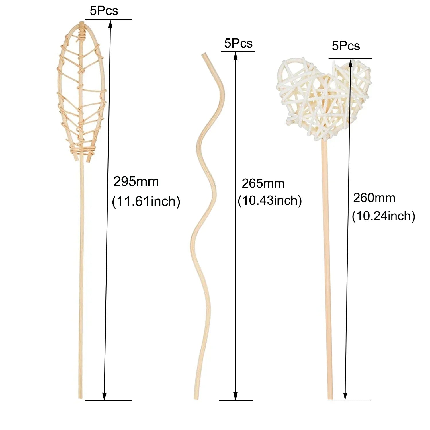 5/15Pcs Rattan Reed Diffuser Sticks Refill, 3mm Wavy Long, for Essential Oil Airs Freshener, High Quality Home Fragrance