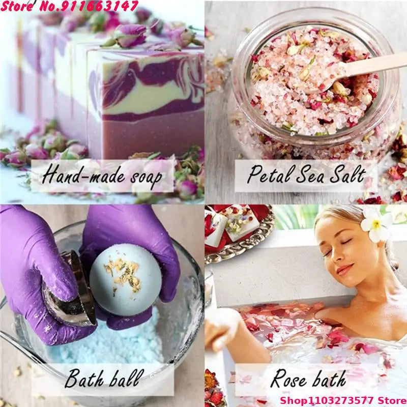 Natural Dried Flower Rose Peony Petal For Soap Candle Essence Pigment Making Tea Women's Perfume Making Material Wedding Decor