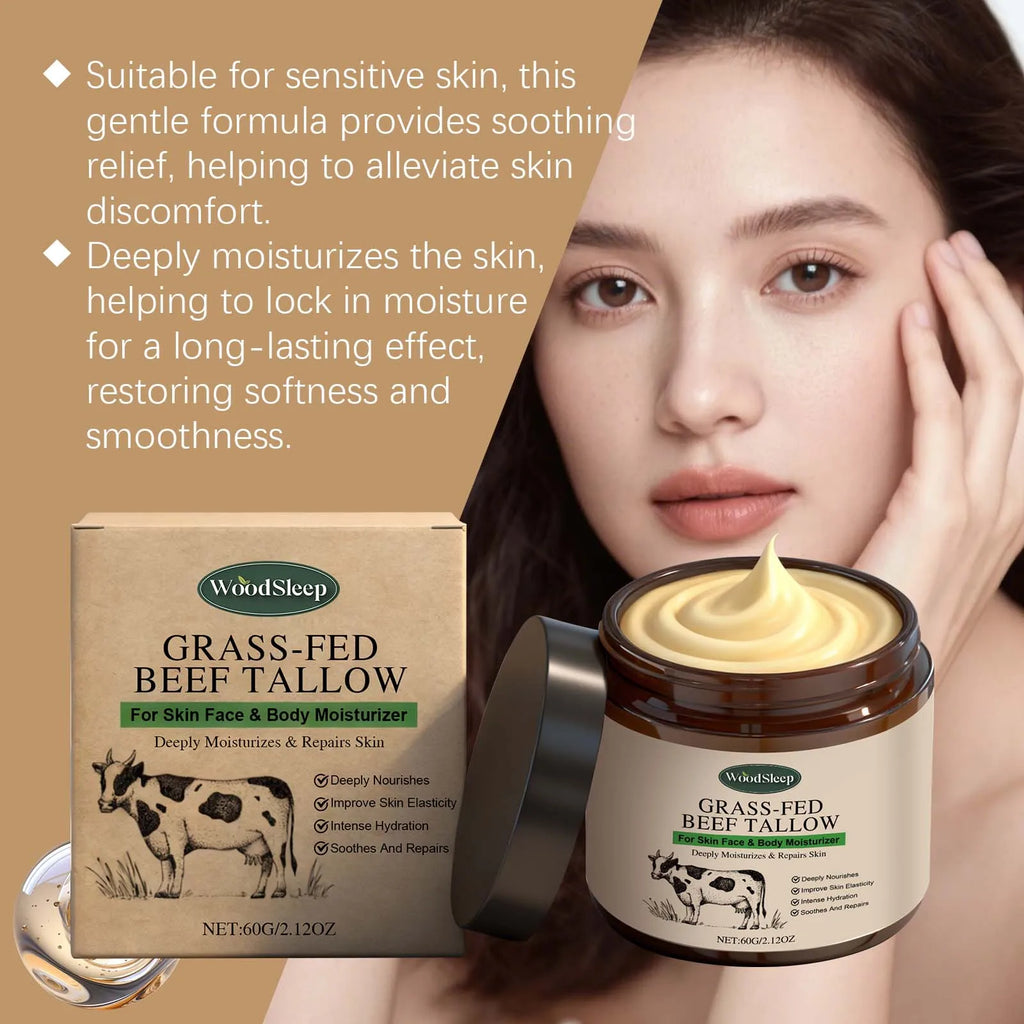 Face Body Massage Tallow Balm Natural Whipped Hydrating Lotion Brightening Skin Oil Control Shrink Pores Firming Lifting Cream