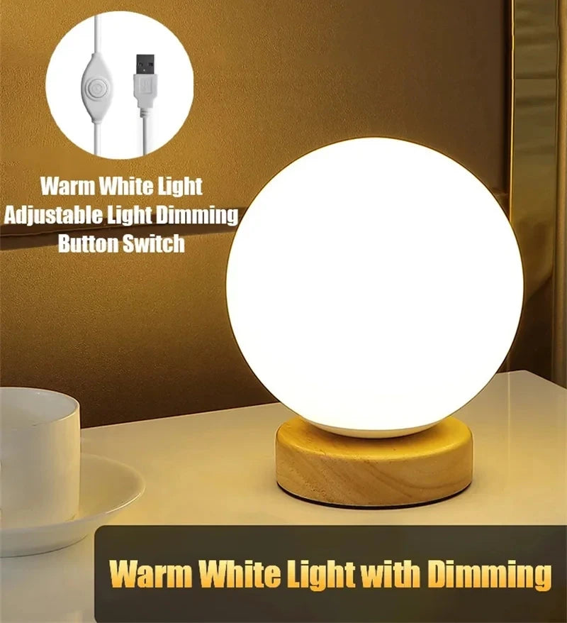 RGB Color Changing LED Night Light USB Rechargeable LED Table Lamp Bedside Lamp for Home Office Bedroom Living Room Light