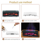 Aroma Humidifier Flame Essential Oil Diffuser Air Humidifier Aromatherapy Fragrance Diffuser with RGB Light and Remote Control
