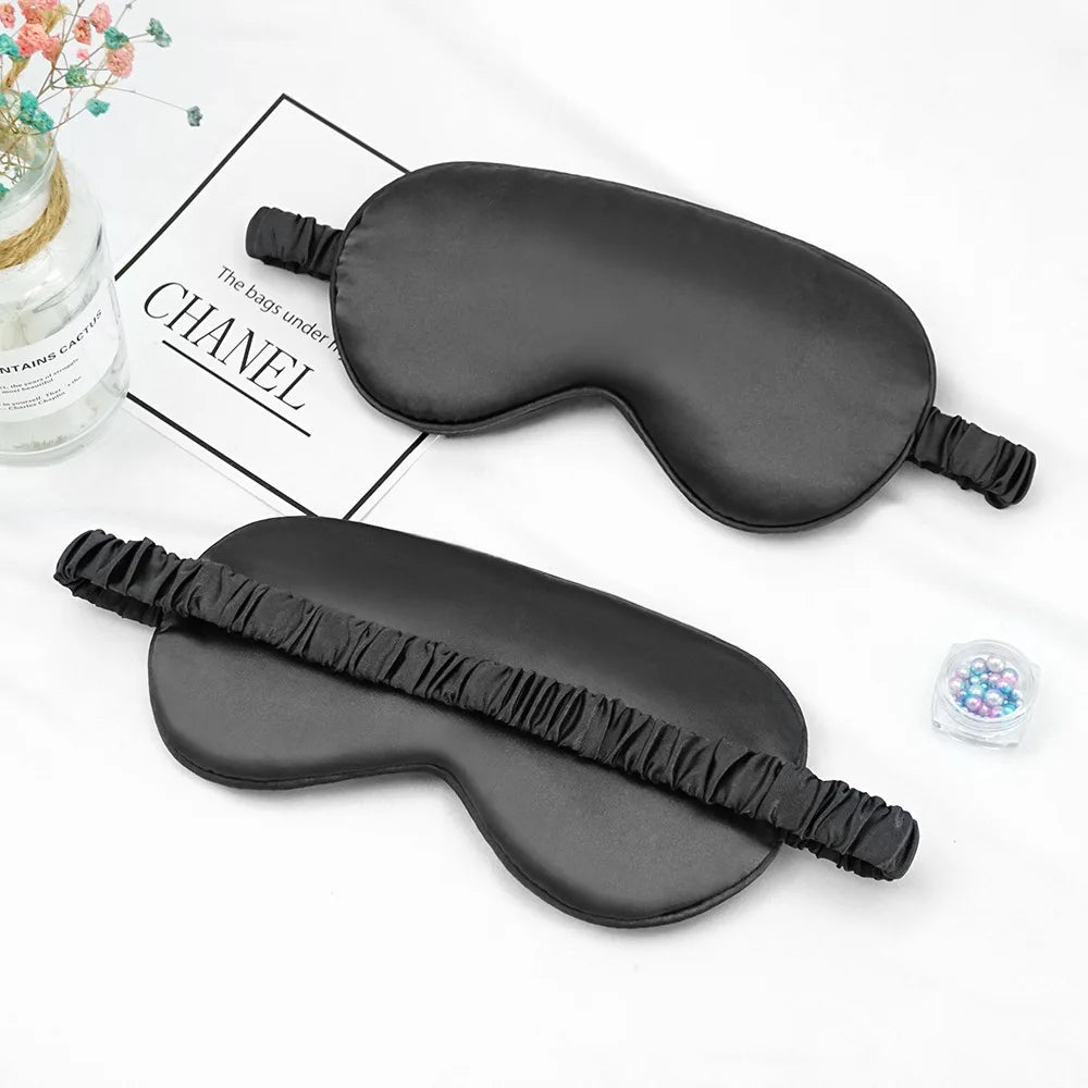 Imitated Silk Sleep Eye Mask Eye Patch Shading Eyepatch Travel Relax Lunch Break Eyeshade Health Sleeping Shield Eye Care Tools