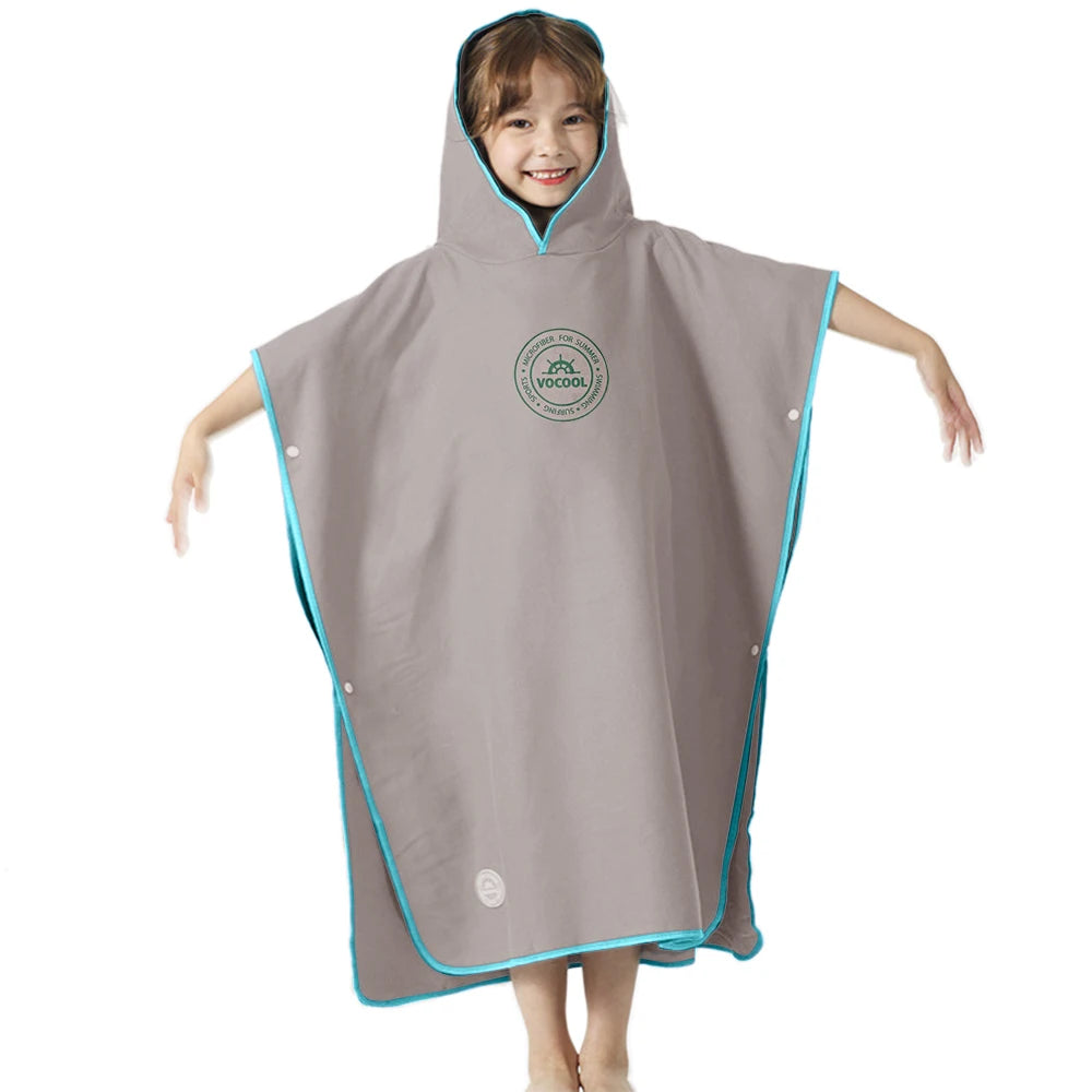 Hooded Bath Towel for Kids Quick Dry Bath Poncho Towel Absorbent Bath Towel Cape for Beach Swimming Pool