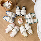 Cozy Cotton-Lined Opened Toe Slippers for Kids